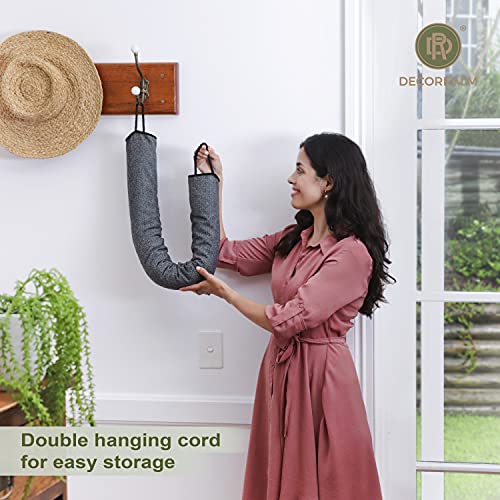 Door Draft Stopper Front Door, Under Door Draft Blocker, Sound Proof Draft Guard For Doors And Windows, Decorative Cylinder Provides Door Insulation And Weather Stripping For Doors (Black, 36 Inches) #TOP3