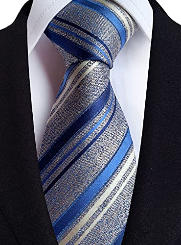 Adulove Men's Necktie Classic Silk Tie Woven Jacquard Neck Ties 6 PCS