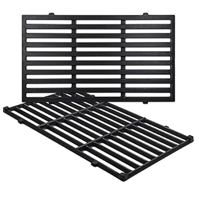 Criditpid 7637 Cast Iron Grill Cooking Grates for Weber Spirit I & II 200 Series, Spirit E210, S210, E220, S220 with Front Control, 17.5" Grates Replacement Parts for Weber Spirit II E210 Gas Grill