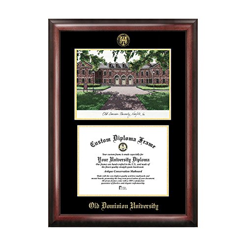 Campus Images Old Dominion Gold Embossed Diploma Frame Lithograph