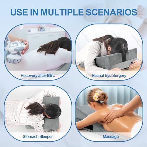 MABOZOO Travesseiro virado para baixo, almofada de massagem para pós-cirurgia ocular, almofada virad