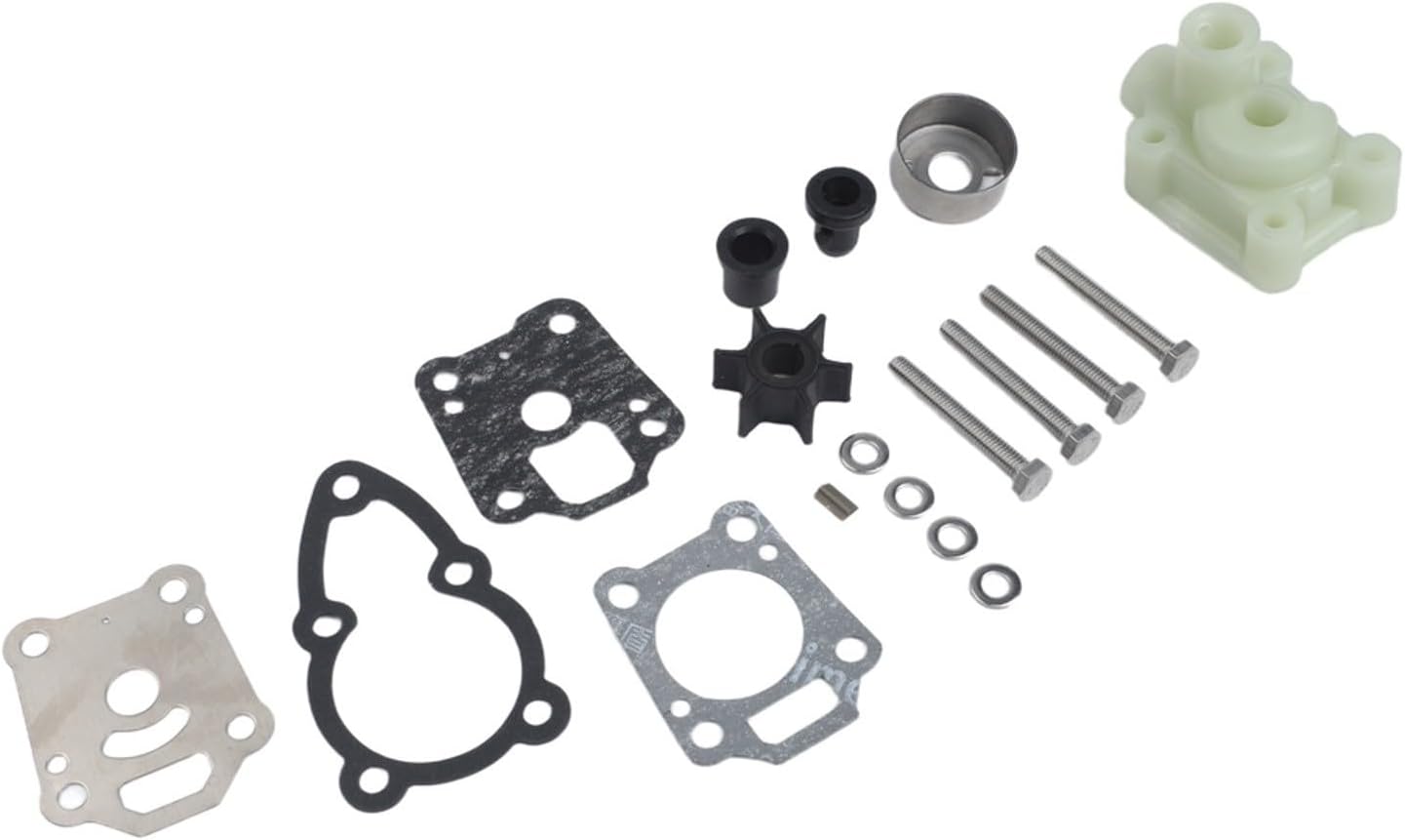 FABULETTA Water Pump Impeller Kit for Tohatsu 4 5 6 Outboard Motor, Marine Engine Cooling Parts with Gasket Guide Plate Assembly, Boat Motor