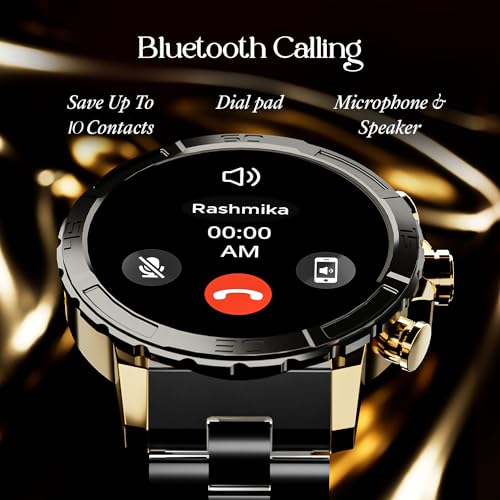 Image of Boat Enigma X700 Smart Watch w / 1.52 inch (3.8 cm) AMOLED Display,Premium Metal Body Design & Functional Crown,Advanced BT Calling, 200+ Cloud Watch Faces,World Clock, HR & SpO2,IP67(Copper Black)