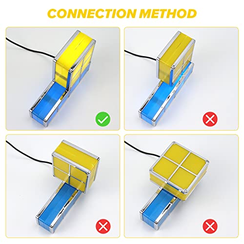 LOSCHEN Night Light,DIY Stackable LED 7 Colors Interlocking Induction Novelty Desk Lamp,3D Puzzle Magic Light Bright Toy for Kids Teens,Gamer Decor Ideal USB Plug