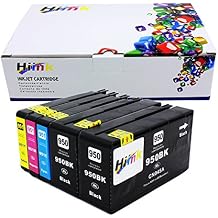 Comaptible Ink Cartridge Replacement for HP 950 951 950XL 951XL Use with OfficeJet Pro 8600 8100 8610 8620 8660 8630 8640 8615 8625 251DW 276DW 271DW Black, Cyan, Magenta, Yellow, 5-Pack