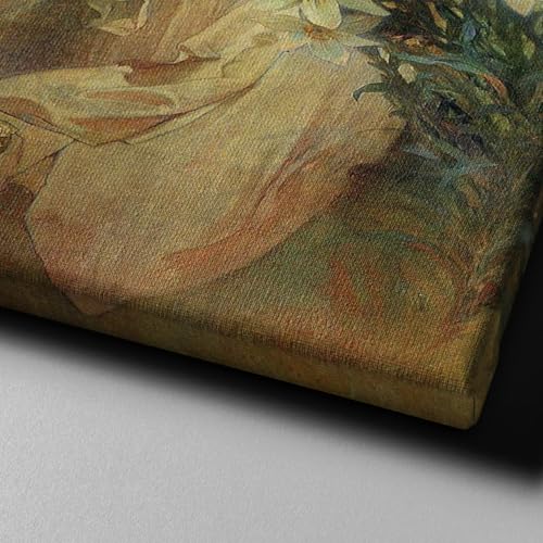 Lienzo de galería Alphonse Mucha: Réplica premium Madonna de los lirios mediano 4