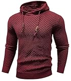 【Tissu de haute qualité】Ce Sweat-shirt pour homme est fabriqué dans un tissu jacquard à carreaux doux de haute qualité. Il vous garde au chaud et à l'aise pendant les journées fraîches sans être trop étouffant. C'est donc un bon choix pour la mi-saison.