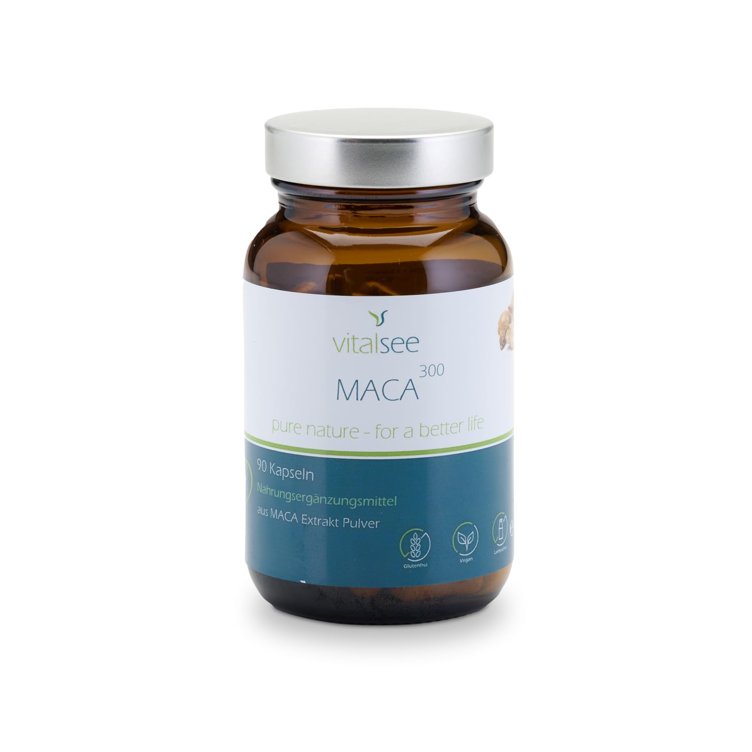 MACA 300 Extrakt – 90 vegane Kapseln – 4:1 Wurzelextrakt – hochkonzentriert – glutenfrei, laktosefrei, ohne Zusätze – im Glas