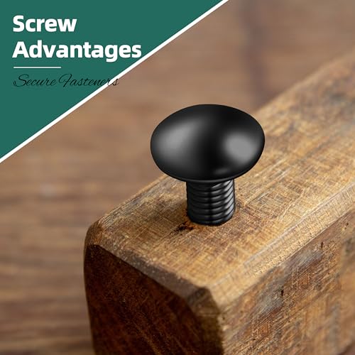 Image of (4 Sets) 3 /8-16 x 6 Carriage Bolts with Nuts and Washers, 304 Stainless Steel Round Head Square Neck 3 /8 Carriage Bolts Screws, Full Thread Black Oxided for Outdoor