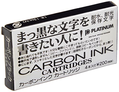 Platinum Carbon Tintenpatronen, Schwarz, 4 Stück (1er Pack)