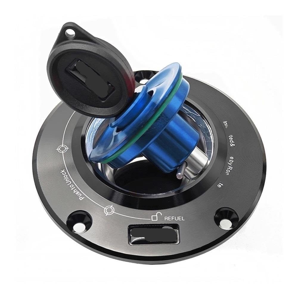 Moto TapóN DepóSito Gasolina Tapa Depósito Combustible Con Llave Y Cerradura Para Ho&n&da CB500X CB500F CBR500R 2016-2025 CBR650R CB650R 19-23 CBR650F CB650F 14-18(Blue)