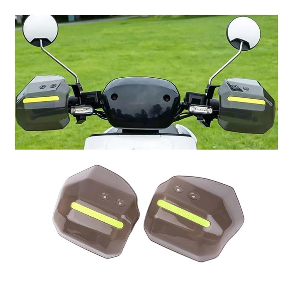 1 Juego de Protector Mano para Motocicleta, protección contra el Viento, la Lluvia y Sol, con Tira Reflectante Nocturna(A2)