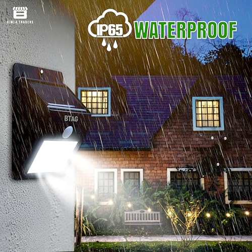 Image of Btag Smart Sun-Powered LED Motion Sensor Light - Energy Efficient & Weatherproof for Driveway, Garden, and Pathways (SL008 Pack of 3)