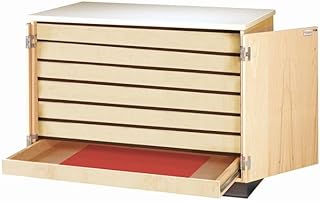 Diversified Spaces School Classroom Large Format Paper Cabinet, 50" W x 30" D x 36" H, Maple Construction, Laminate top, Seven Drawers, Chemical Resistant Finish, Made in USA