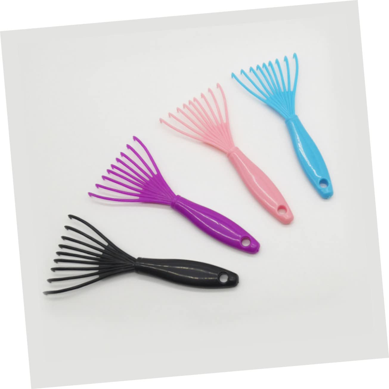 Outanaya 8pcs Hair Brush Comb Cleaner Tool Detangler Brush Scalp Build up Remover Random Color