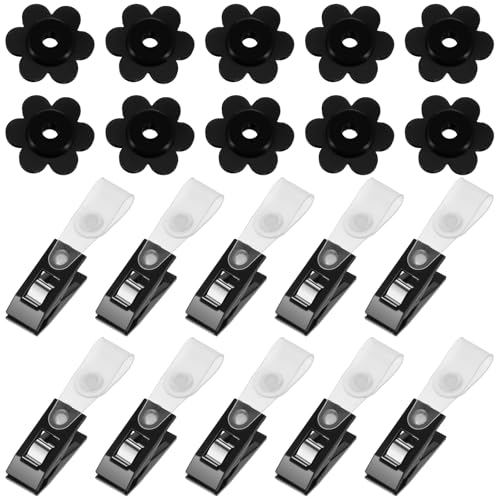 Sorcristy 30 Pcs Garden Flag Stoppers and Tiger Clips