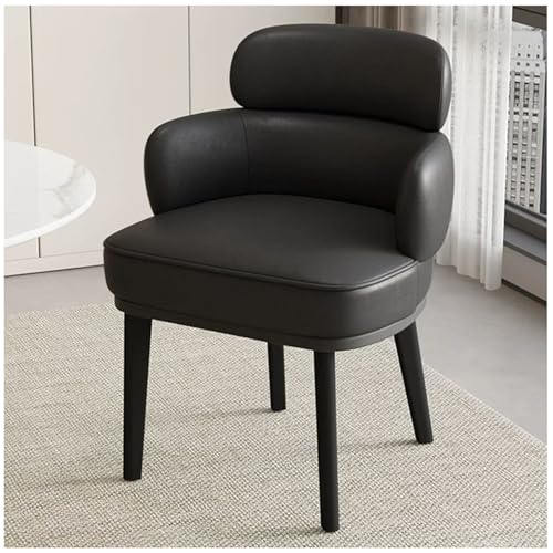 ZTGL Sillas De Comedor, Sillas De Cocina, Sillas De Comedor De Piel SintéTica, Sillas Tapizadas, Silla De Cocina Acolchada con Patas De Metal, para Comedor, SalóN,Negro