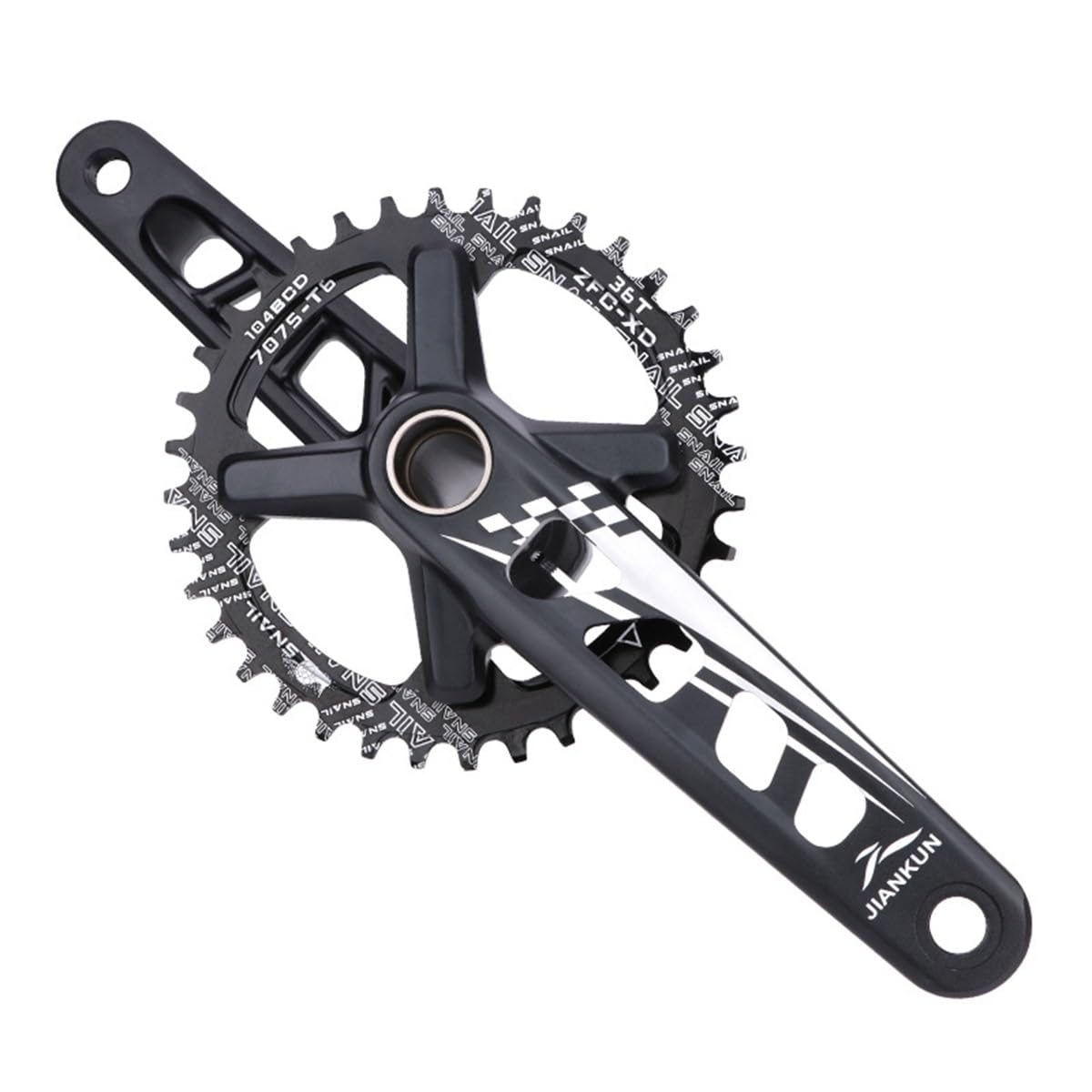 170mm MTB Platos Y Bielas Bicicleta De Montaña Dientes Positivos Negativos Platos Y Bielas 32T 34T 36T 38T Redondo Piñones Manivela con Soporte Inferior