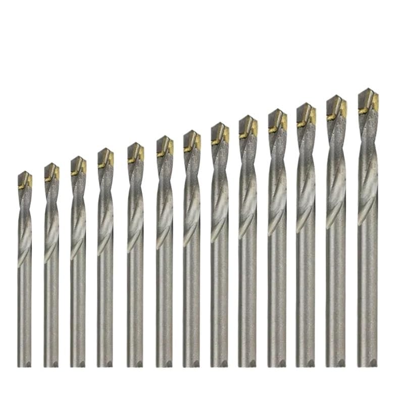 Brocas de vástago recto carburo tungsteno, 10/13/18 Uds., 3-20mm, for perforación cerámica aleación hierro