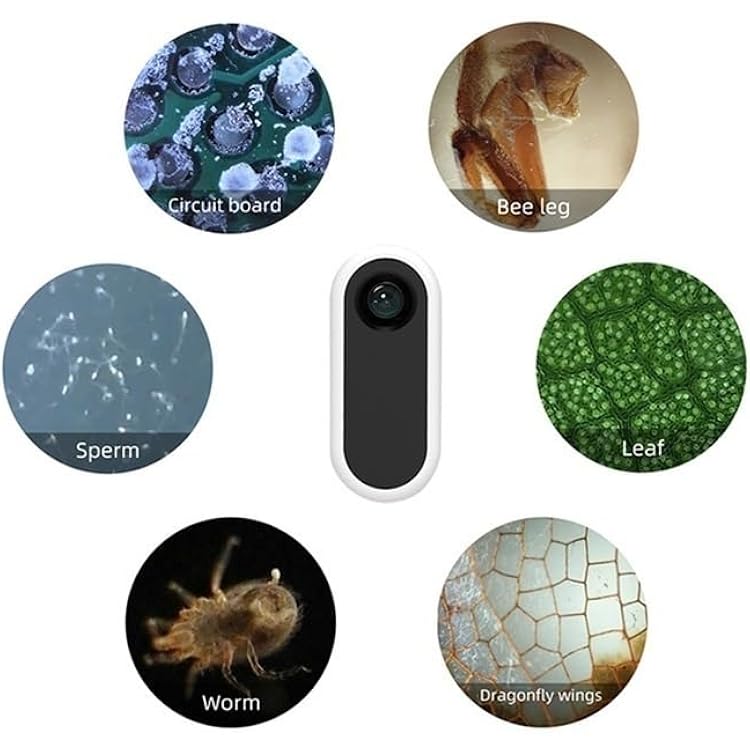 JOEBO Microscope Kit Mobile Microscope Lens Kit with Biological Slides for Portable Microscope Microscope Lens Adapters