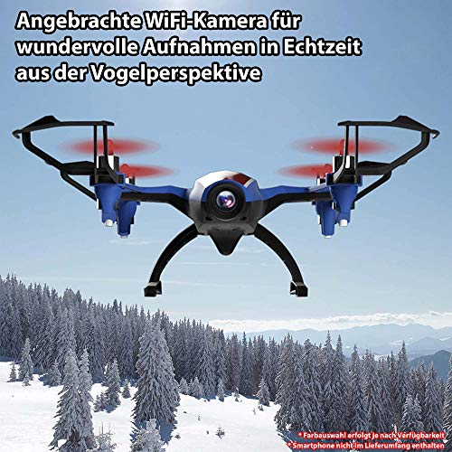 RC ferngesteuerte Drohne mit FPV WiFi 120° Weitwinkel Live HD-Kamera, Quadcopter mit Echtzeitübertragung, Drone mit Gravity-Sensor und APP-Steuerung, Spielzeug Quadrocopter für Kinder und Erwachsene – Bild 3