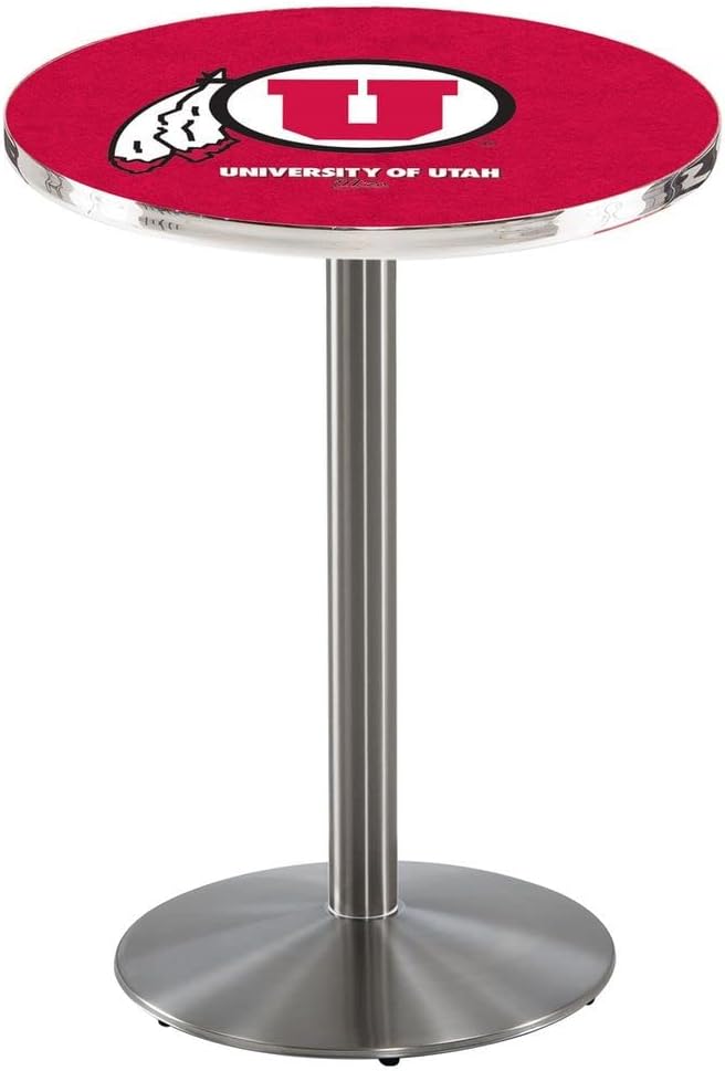 Holland Bar Stool Co. L214-42" Stainless Steel Utah Pub Table with 36" Dia. top