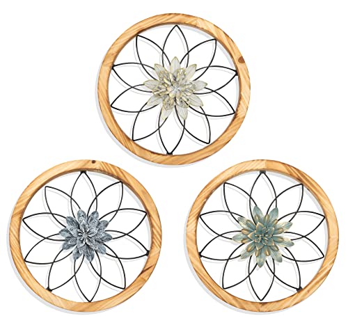 FGstyle 3 Pieces Ultra thick Farmhouse Wall Decor Rustic Home Decor Farmhouse Hanging Decoration for OutdoorBedroom Living Room Bathroom KitchenIndoorBrown