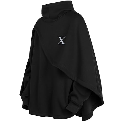 Men's Fashion Hoodie Poncho Cape Cloak Techwear Sweatshirts Unisex Lightweight