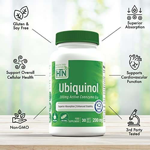 Ubiquinol 200 Milligram EAF CoQ10 (Enhanced Absorption Formula Coenzyme Q10 as Kaneka Ubiquinol) (30 Softgels)