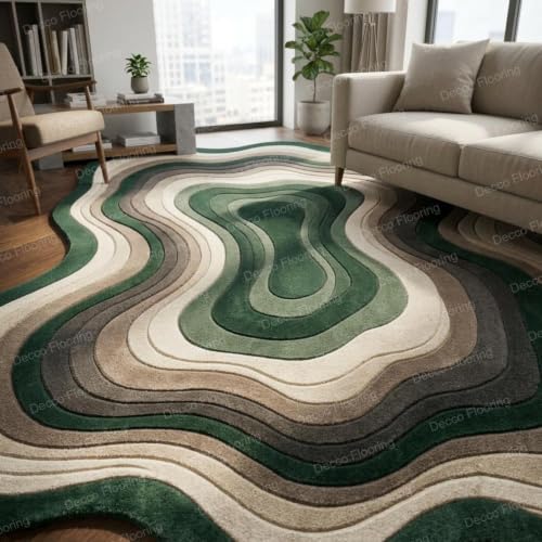 Image of Soft Pure Woolen Modern Collection Tufted Carpet for Living Room,Bedroom'Kitchen and Hall (6 X 8) Feet