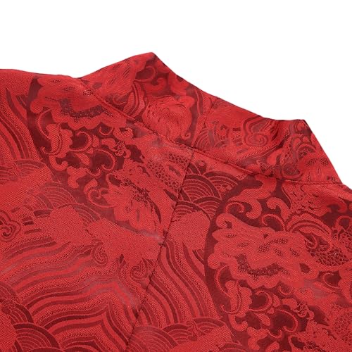 PRIJOUHE Men\'s Japanese Kimono Jacket Cardigan Yukata Noragi Casual Fashion Seven Sleeves Lightweight Open Front Coat - Thumbnail 4