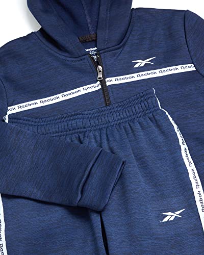 Reebok Boys' Sweatsuit Set - 2 Piece Fleece Hoodie Sweatshirt and Jogger Sweatpants (4-7), Size 12,