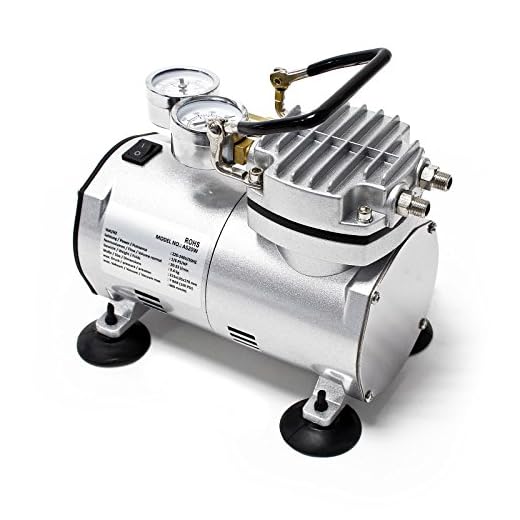 Compresor AS20W para aerografía con bomba de vacío y manómetro Accesorios aerografía
