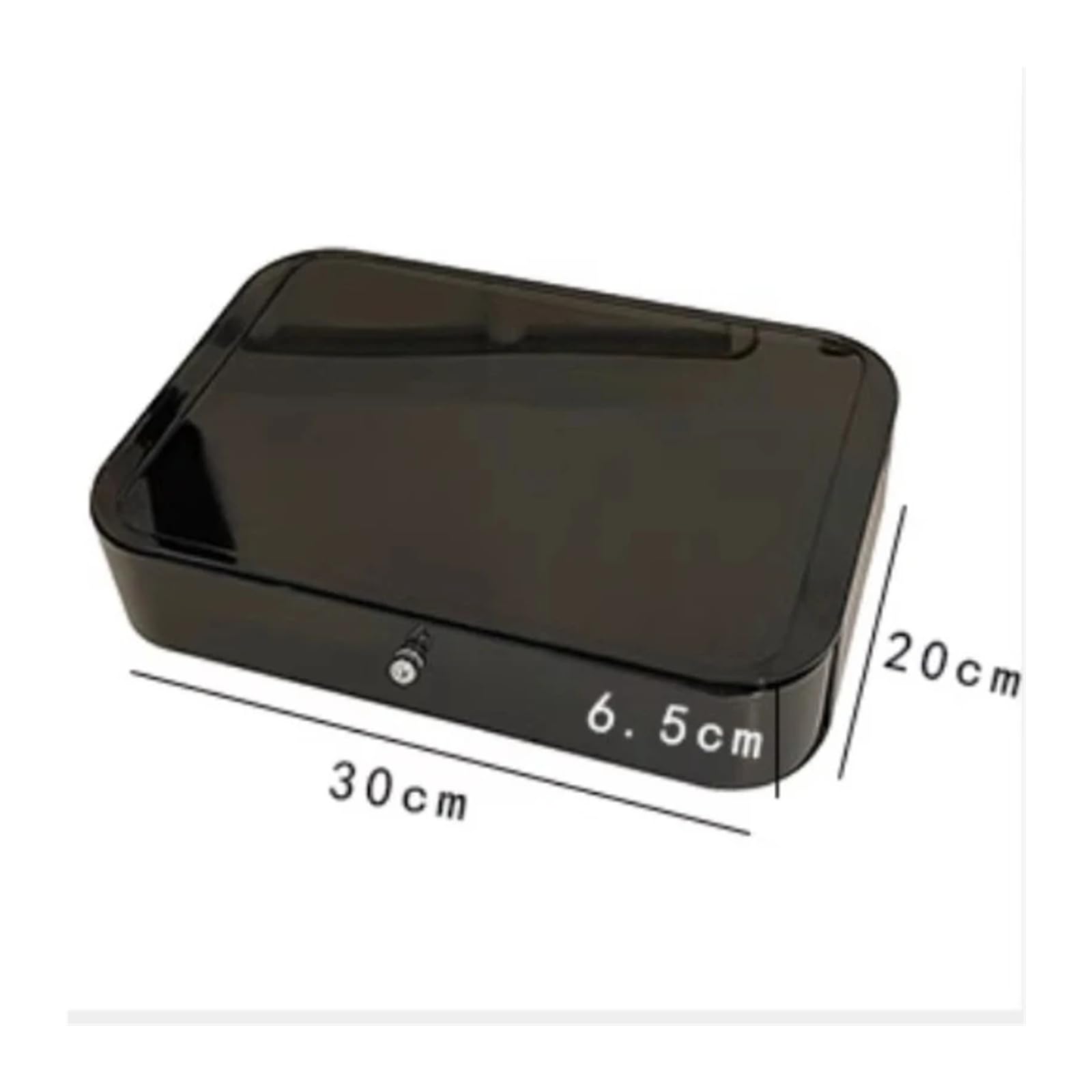 Generico Caja de almacenamiento cosméticos negra, organizador escritorio, cajón, cajas lápiz labial, tocador joyería, estante maquillaje(Black 1 layer)