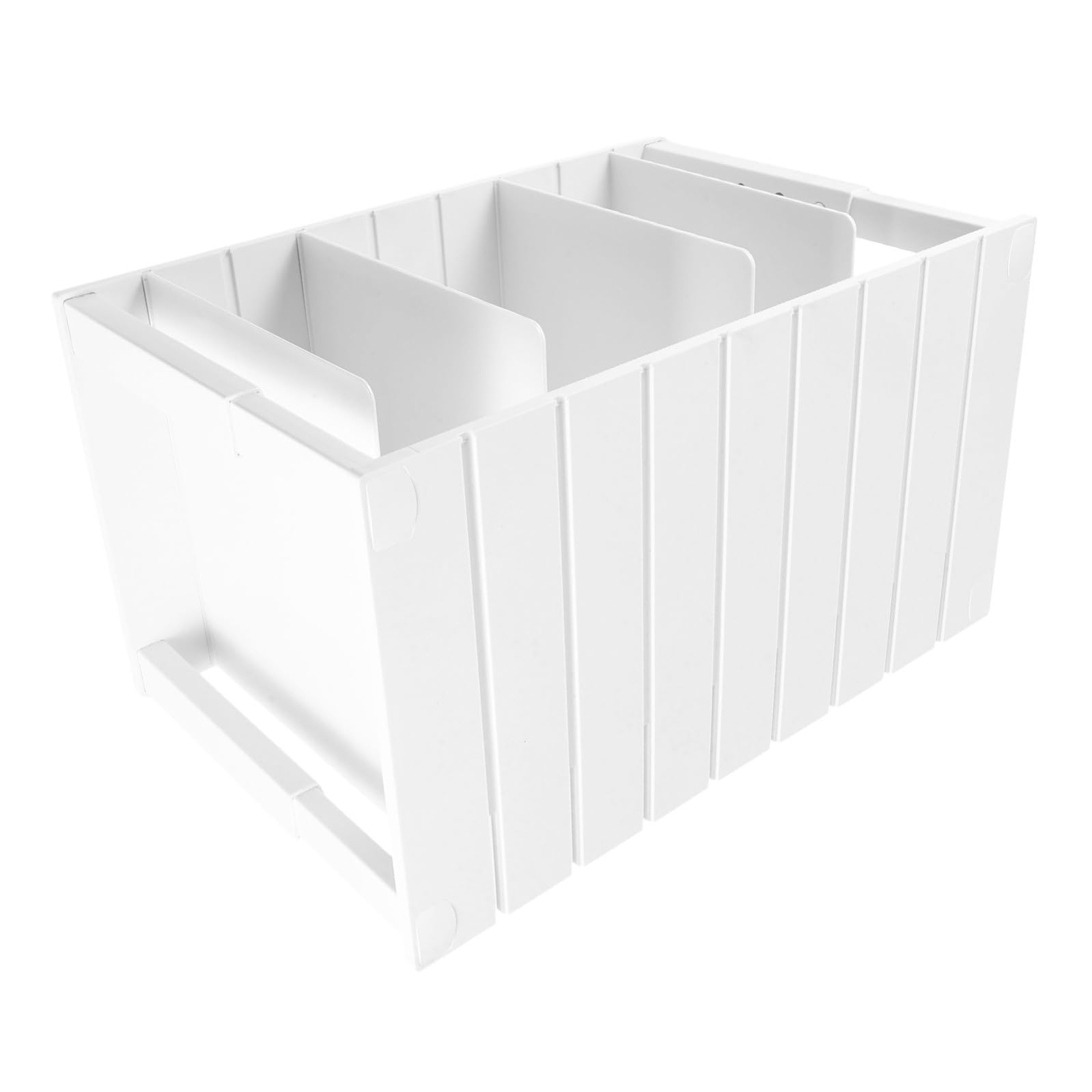 PATKAW Organizzatore Armadio Multifunzione Bianco in Abs Divisori Regolabili e Design Antiscivolo per Riporre Borse e Accessori in Camera da Letto