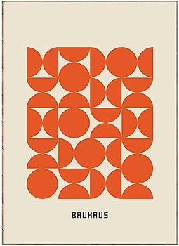 Amazon.co.jp: バウハウス展ポスター-バウハウスプリント-オレンジ