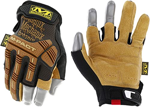 Mechanix Wear Leather M-Pact Framer Handschuhe, (Medium, Braun/Schwarz)
