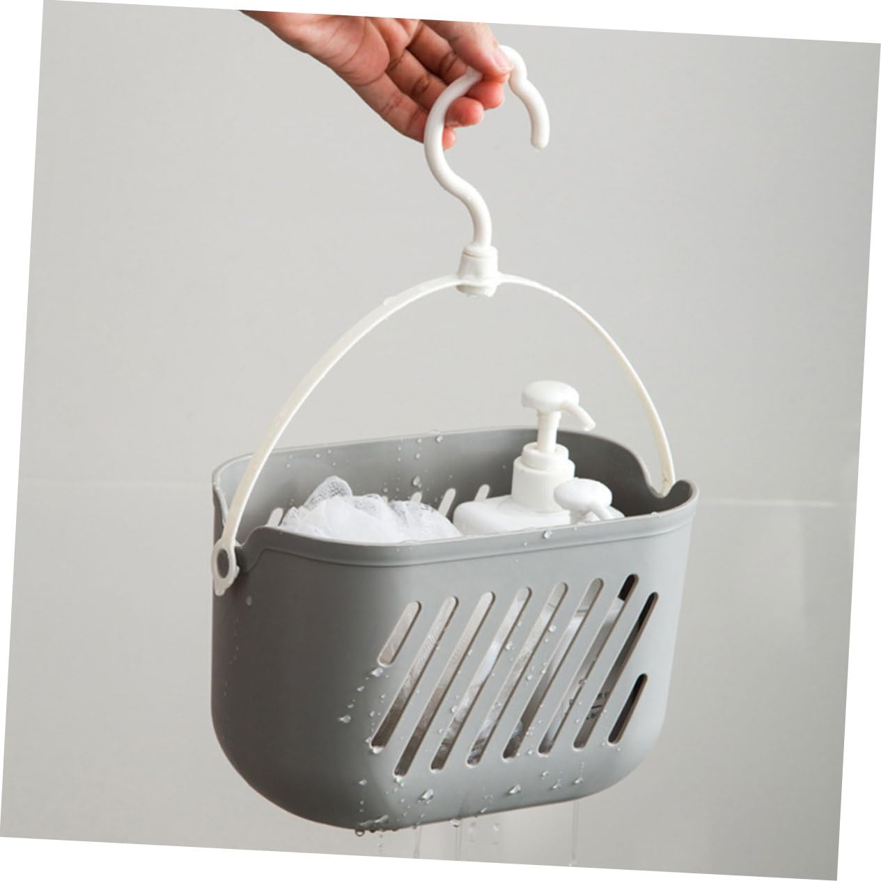 Healifty Cesta de Ducha Portátil de Plástico 4piezas para Almacenamiento y Organización de Champú y Productos de Limpieza, Adecuado para Baño Moderno y Ordenado