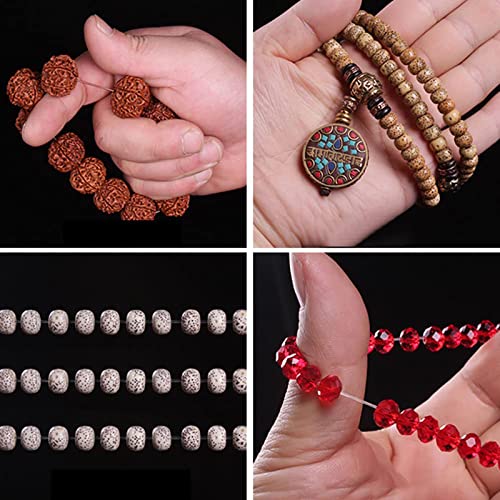 TKTTBD Elastic String, Jewelry Cord Elastic Bracelet Rope Transparent Crystal Beading Cords Jewelry String Stretch Cord for Jewelry Making and Bracelet Making