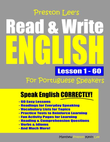 Preston Lee's Read & Write English Lesson 1 - 60 For Portuguese Speakers (Preston Lee's English For Portuguese Speakers)