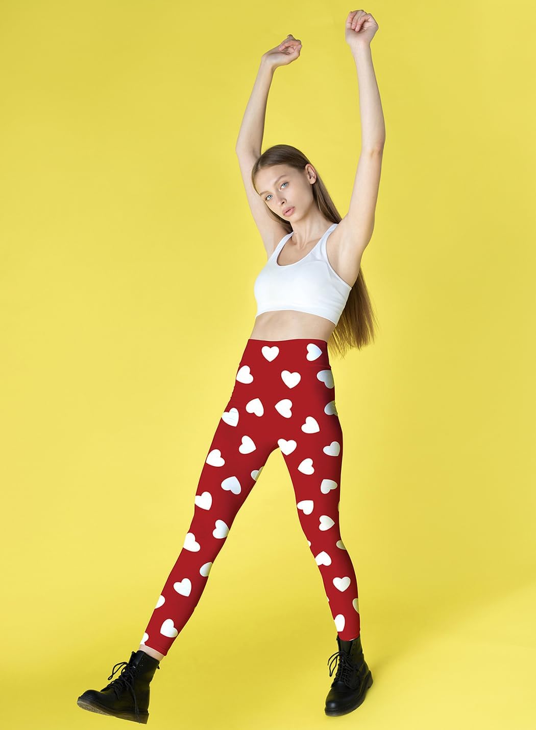 Women's Valentines & St Patricks Day Leggings,Heart Leggings,Shamrock Pants