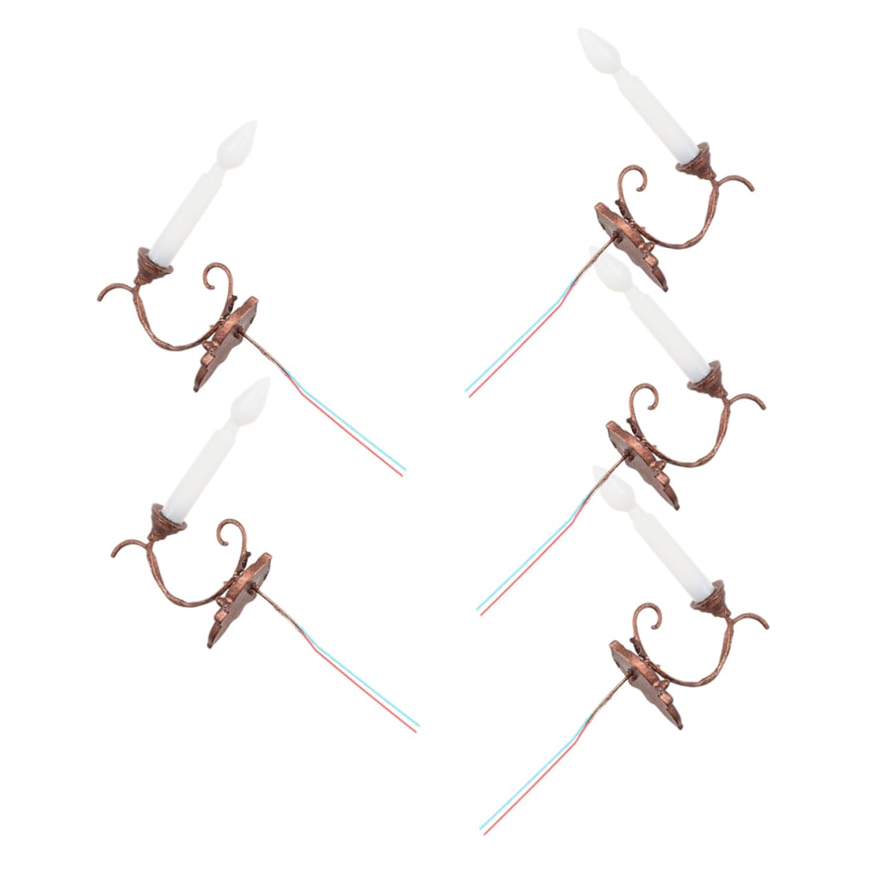 POPETPOP 5pcs Mini House Wall Lamp Sand Table Decorative Lights for Dioramas Realistic Miniature Wall Decor Warm Glow for Mini House Projects
