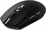 Logitech G305 LIGHTSPEED Wireless Gaming Mouse, HERO 12K Sensor, 12,000 DPI, Lightweight, 6 Programmable Buttons, 250h Battery Life, On-Board Memory, PC/Mac - Black - 6