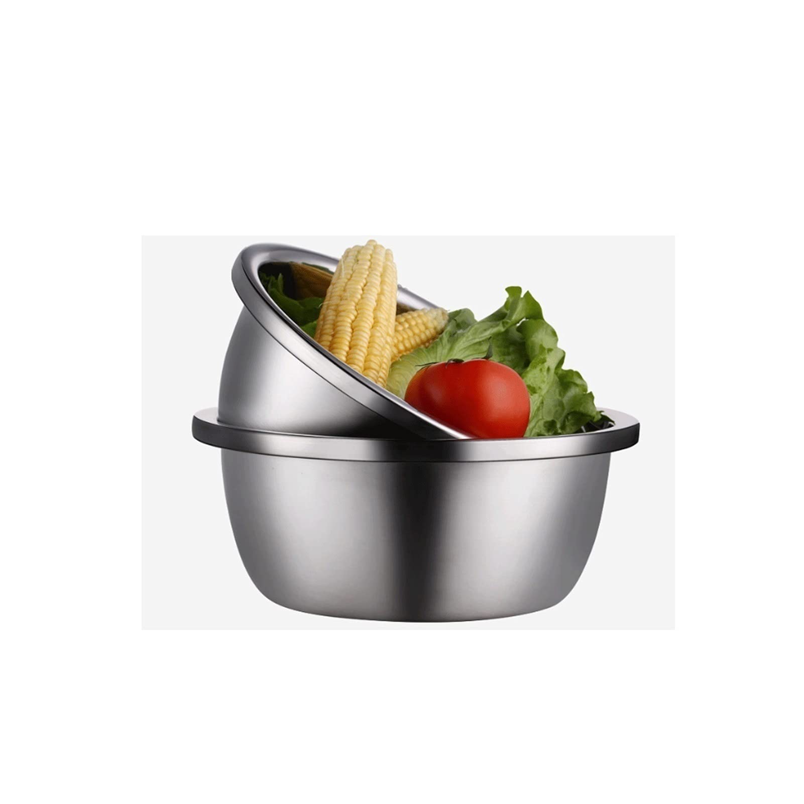 Cuencos para Mezclar de Acero Inoxidable 304, Lavabo para Sopa de Acero Inoxidable, Juego de 6 Piezas para Almacenamiento Que Ahorra Espacio, hogar, refrigerador y Almacenamiento de Alimentos en la