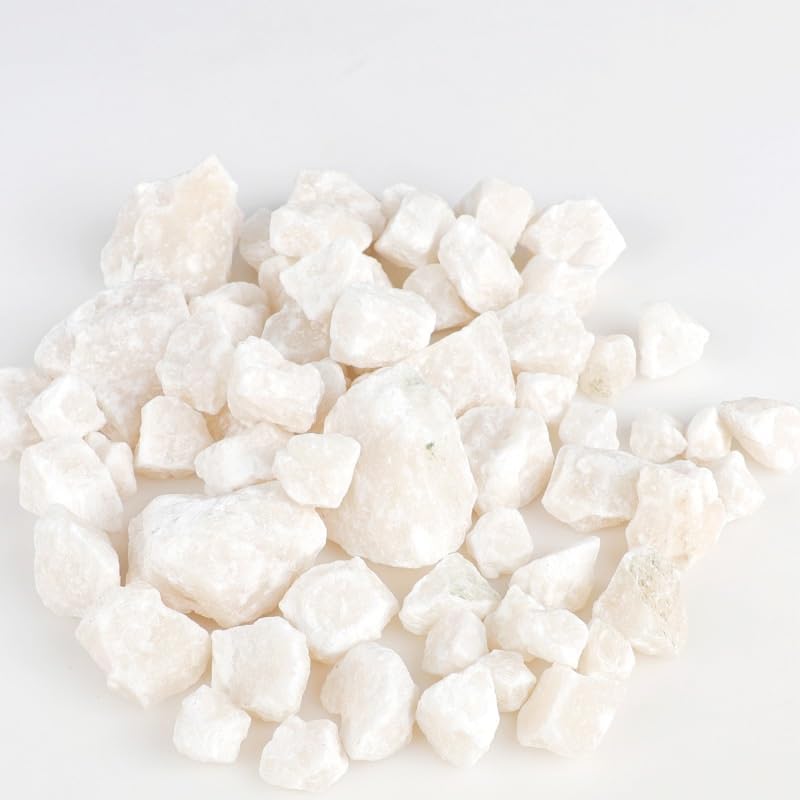 WHZHDMA Bulk Natural Crystal Rough Stone Natural Alabaster Crystal Rough Stone Ornaments Mineral Specimens Aromatherapy Diffuser Demagnetizing Stone Gravel Rocks Stones and Crystals