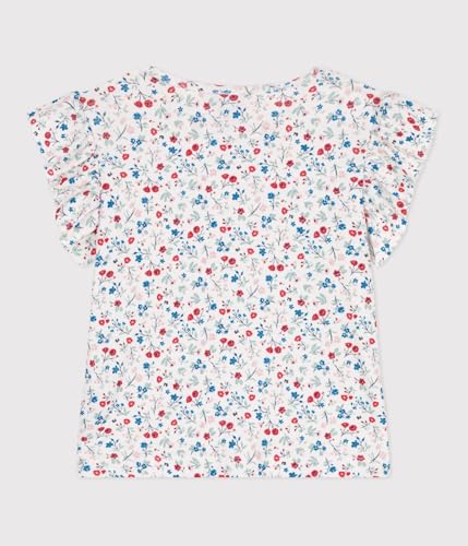 T-shirt a maniche corte in cotone a fiori bambina - 5