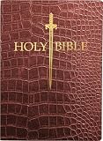 KJV Sword Bible, Large Print, Walnut Alligator Bonded Leather, Thumb Index: (Red Letter, Burgundy, 1611 Version) (King James Version Sword Bible)