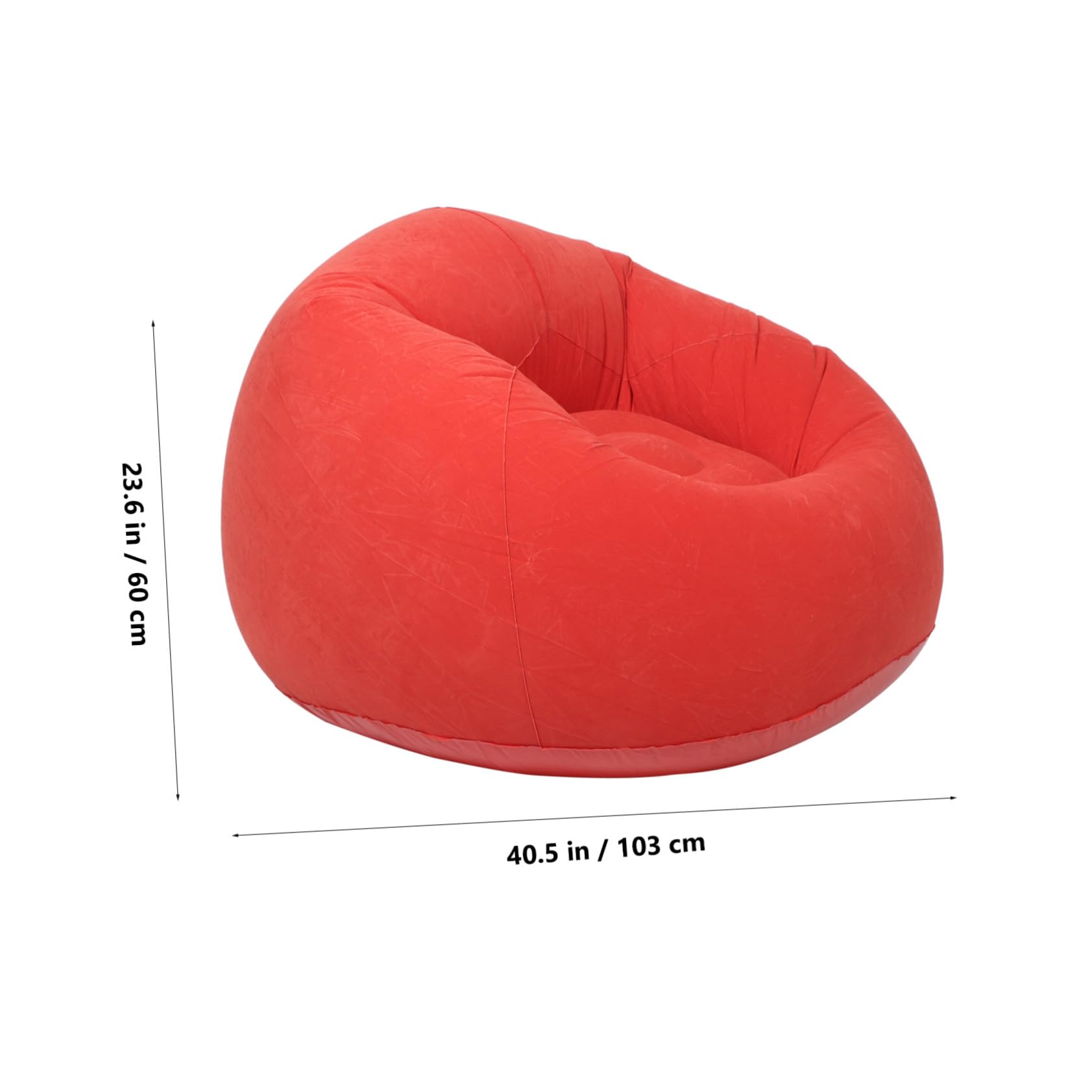 Aufblasbarer Sofasessel mit Luftpumpe, PVC Flock, Tragbar