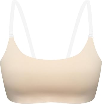 Womens Transparent Shoulder Strap Backless Underwire Bras Seamless Non Slip Bralette Push Up Comfortable Support Bra