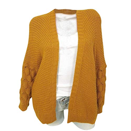 Preisvergleich Produktbild URIBAKY_Jacke Schöne Feinstrick Herbstjacke,Damen Strickjacke Lang,Pulli Herbstmantel,Grobstrick Cardigan,Knitting Langarm Übergangsmantel,Jumper Oberteil URIBAKY